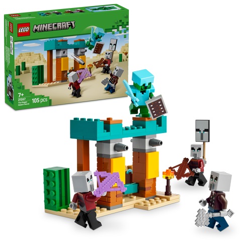 LEGO MINECRAFT Pattuglia nel deserto della bestia 21267 (In box 19×14 cm)…x4